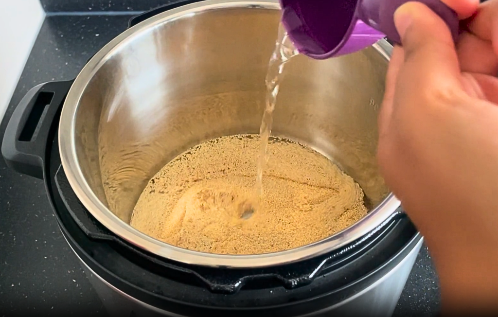 Water being added to the instant pot