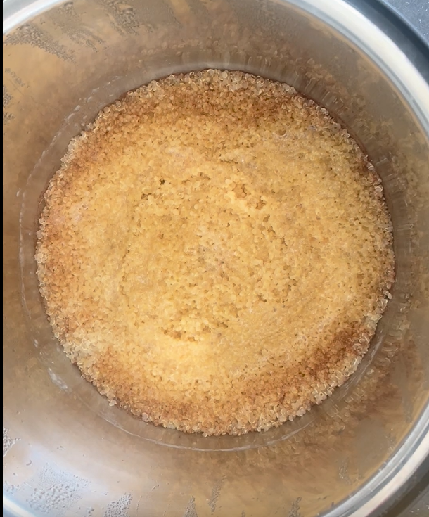 Cooked quinoa in the instant pot